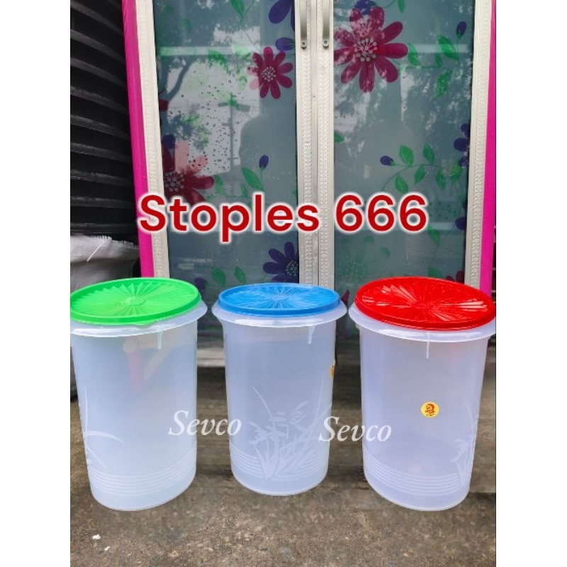 Stoples Toples Plastik 666 GM/ Wadah Kue Roti Kerupuk