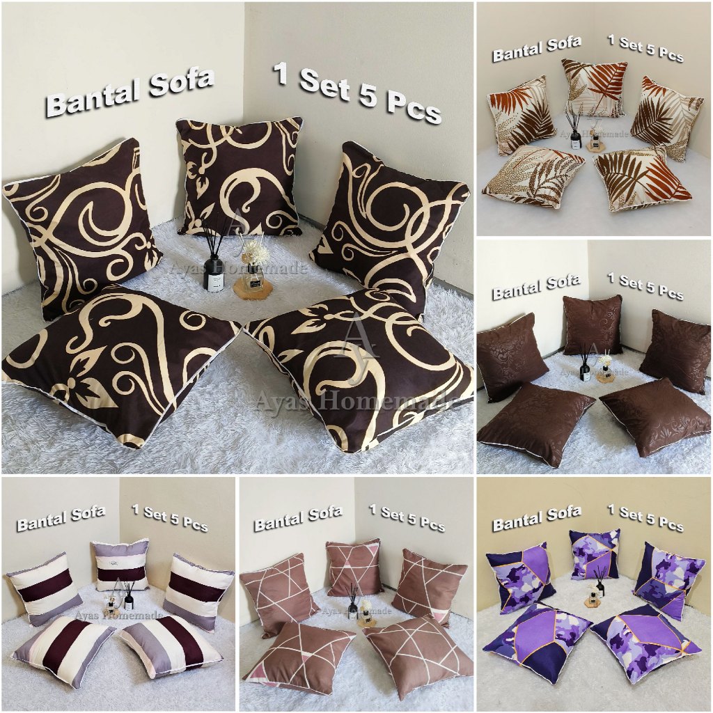 (1 SET 5 PCS) Bantal Sofa / Bantal Kursi Aesthetic 40x40