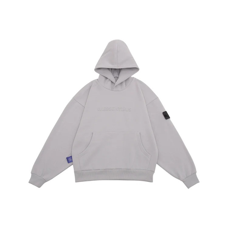 W Essentiels Hoodie Label Bleu Affinity Ref-7311 Mink Grey - 100% ORIGINAL