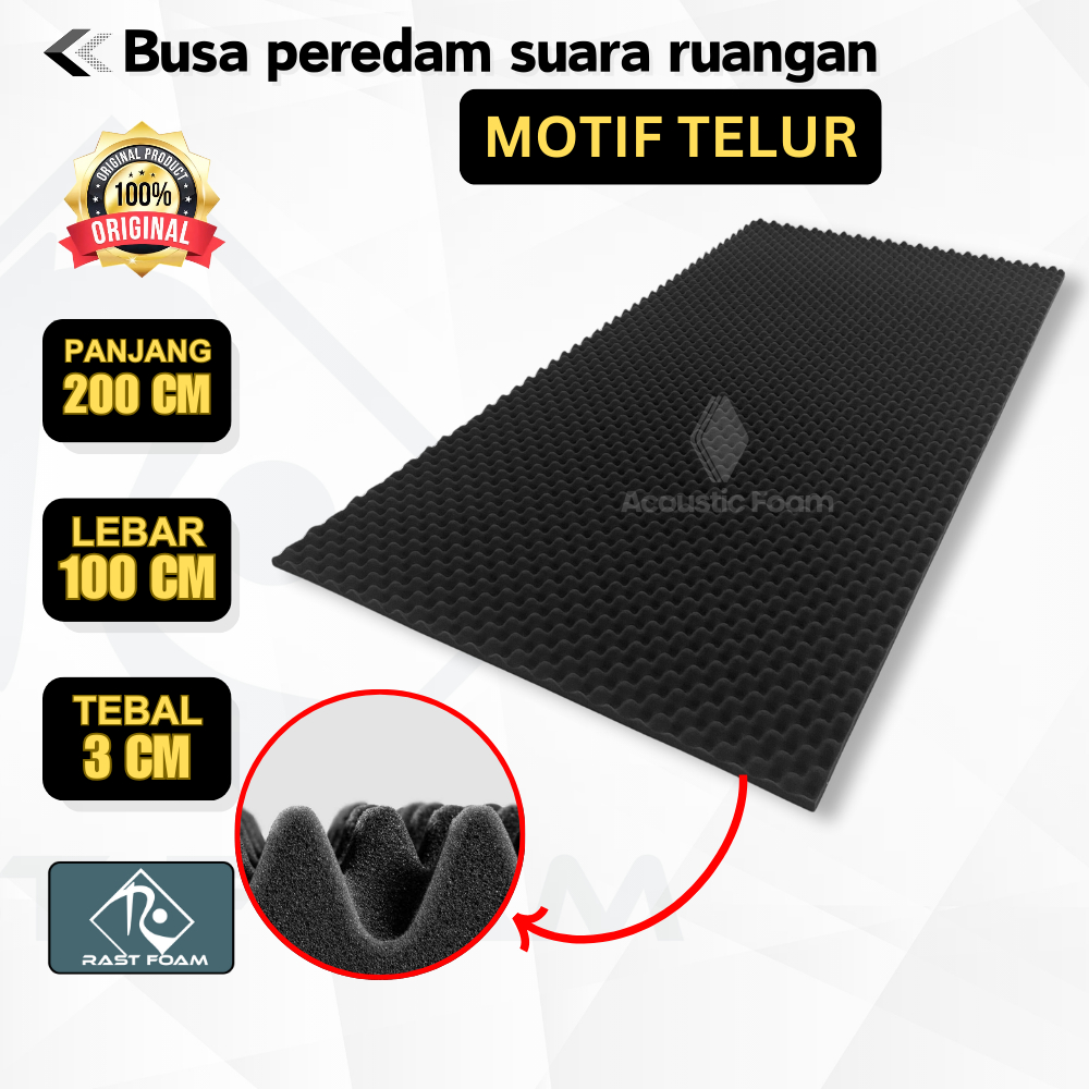 busa peredam motif telur  suara ruangan dinding kamar tebal 3cm