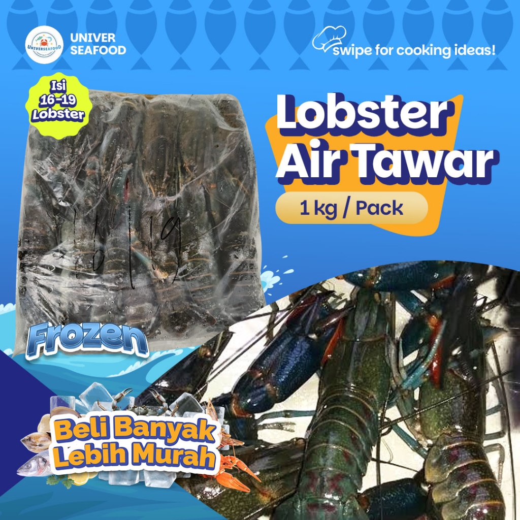 

Lobster Air Tawar/Crawfish/Crafish isi 16-19 1kg