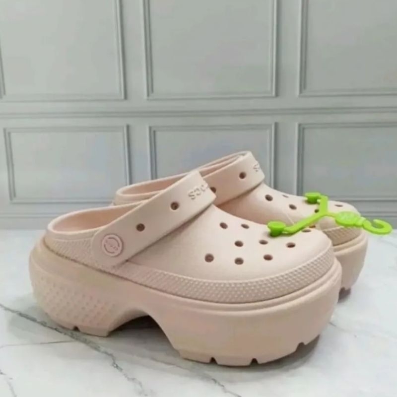 sandal crocs crush stomp clog women / crocs crush stomp wedges / crocs wedges