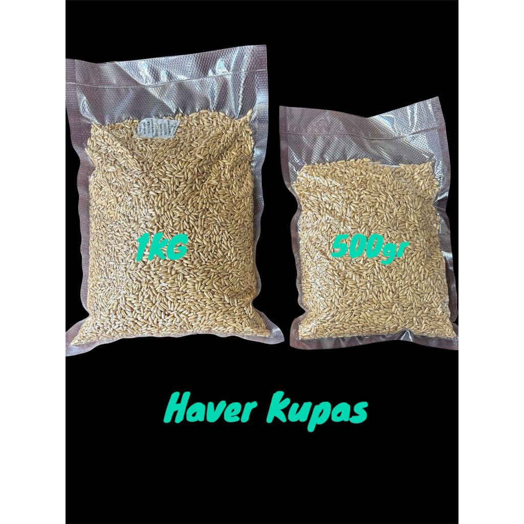 HAVER KUPAS KILOAN 500GR DAN 1KG IMPORT MAKANAN BURUNG