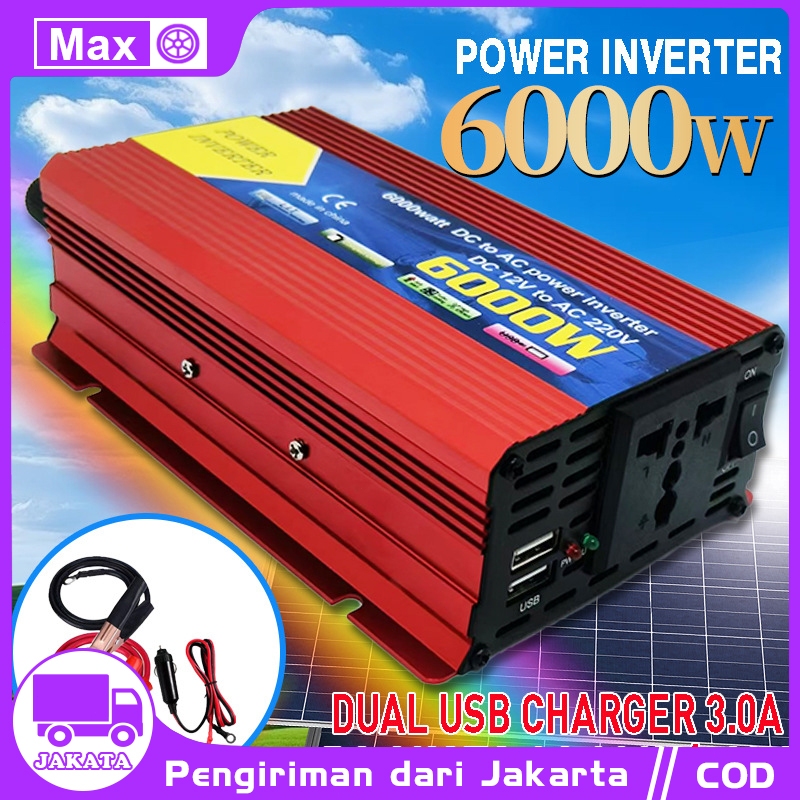 Inverter 6000 Watt Power Inverter DC Ke AC Aki listrik Serbaguna Daya Besaar 6000W Universal Inverte