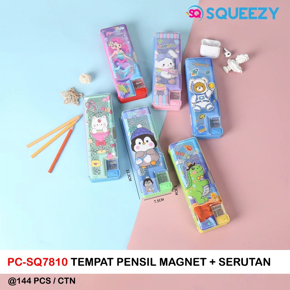 

Tempat Pensil Magnet + serutan / Kotak Pensil magnet SQ-7810