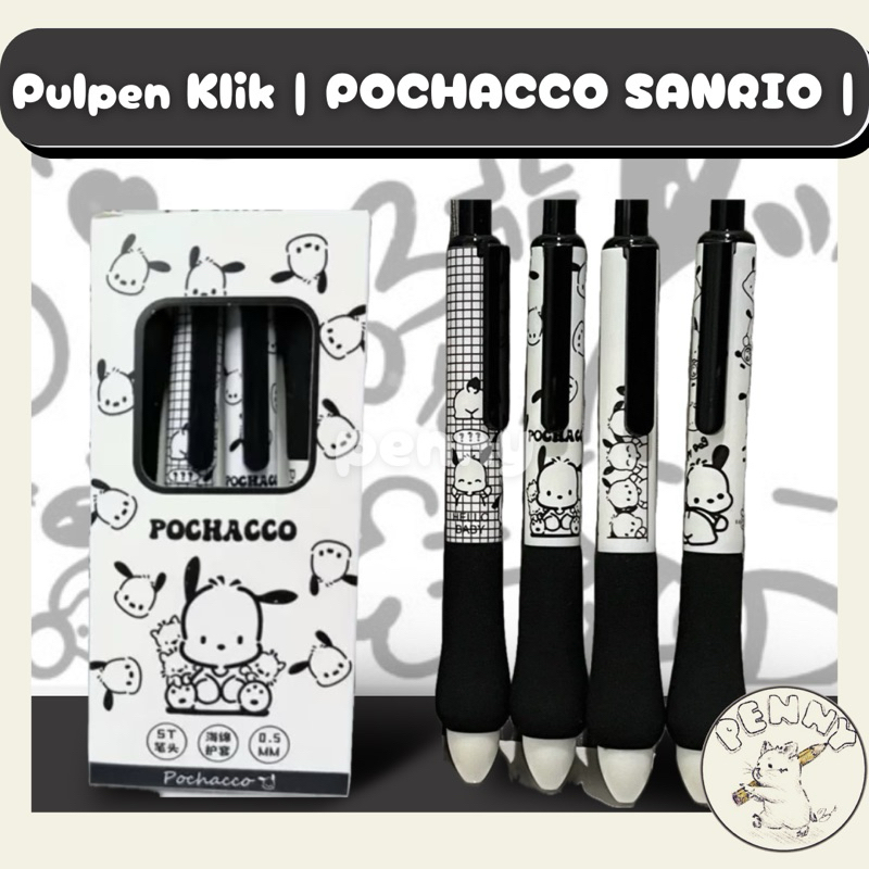 

Pulpen Gel POCHACCO SANRIO [1 PCS] Klik Mekanik 0.5mm Original Lucu Murah Cepat Kering