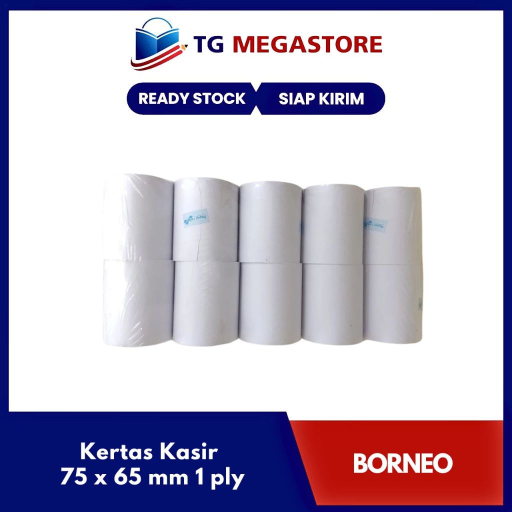 

Kertas Kasir Borneo 75 x 65 mm 1 ply