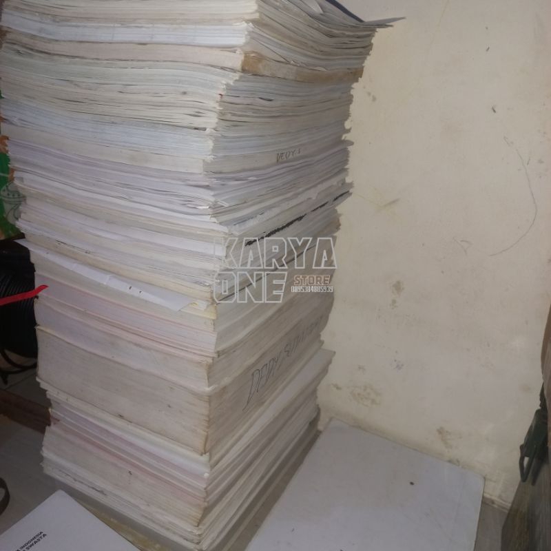 

Kertas HVS A4 & F4 BEKAS GSM RANDOM 1SISI 2SISI