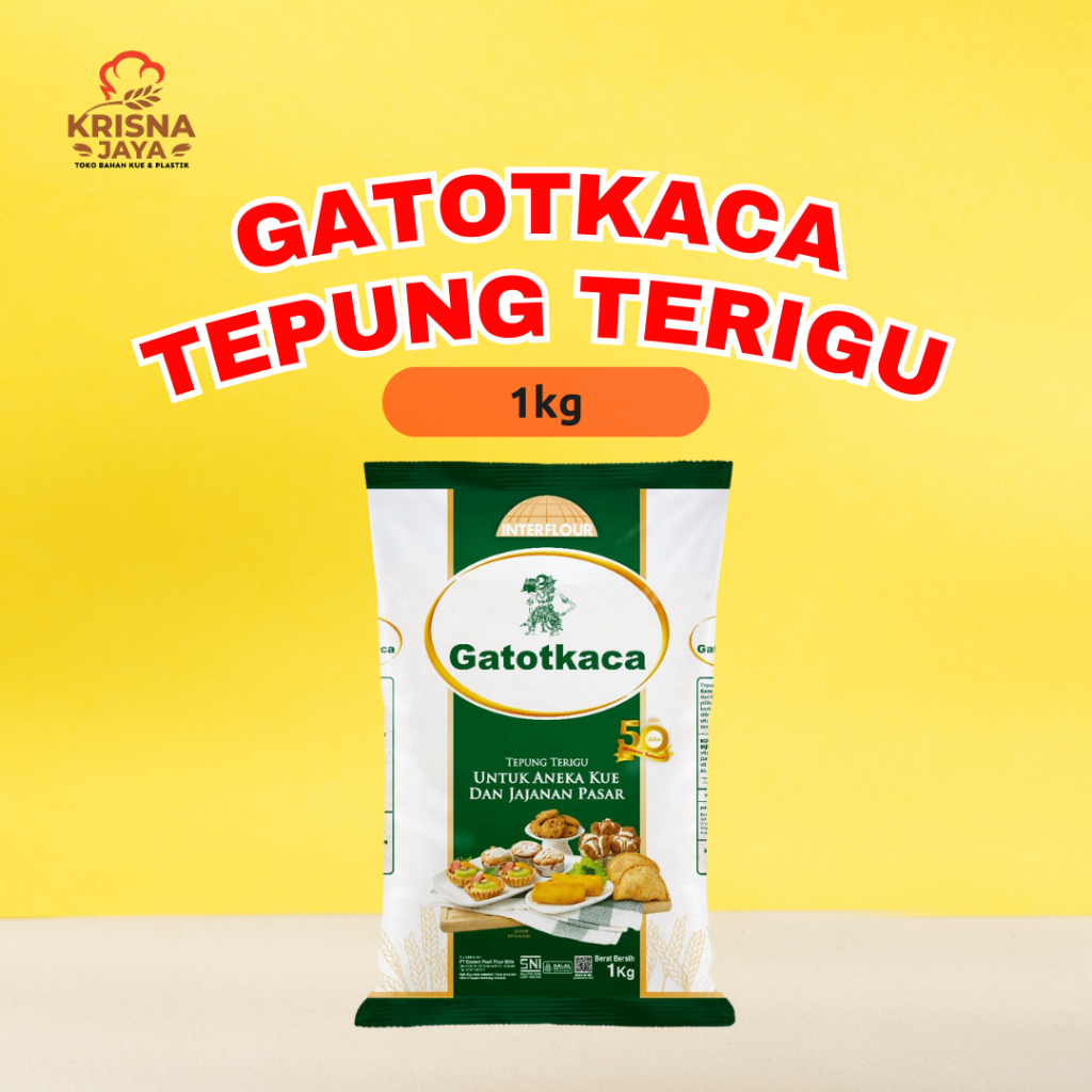 

Tepung Terigu Gatotkaca 1kg / Protein Rendah