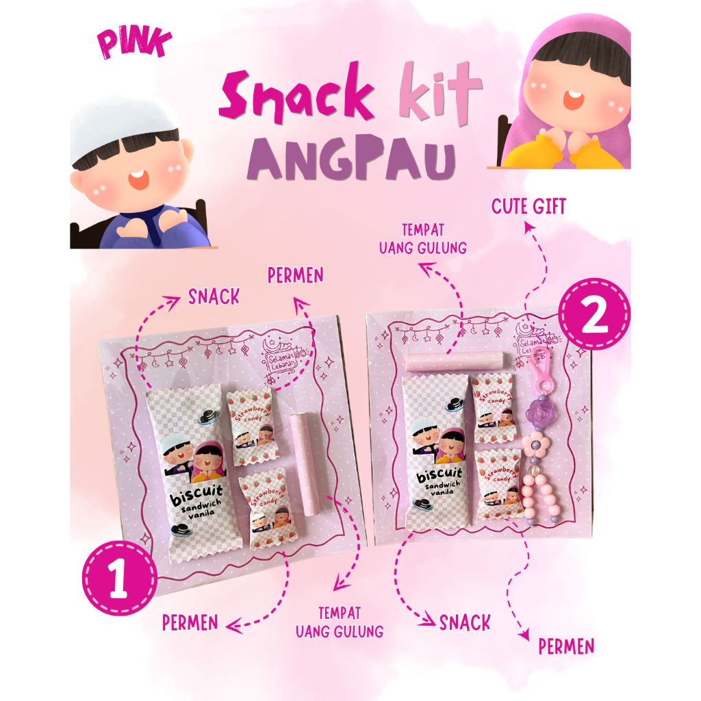 

Snack Kit Angpau lebaran idul fitri Mini Gift Paket Snack