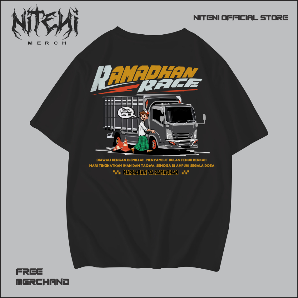 KAOS RAMADHAN RACE TRUK TERBAIK KAOS TRUCK OLENGg RAMADHAN RACE DRIVER MUDA CANTER INDONESIA