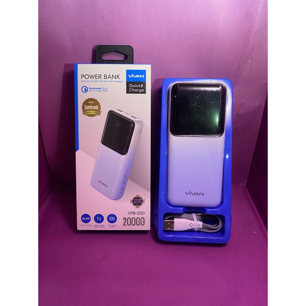 POWER BANK VIVAN QUICK CHARGE 3.0⚡