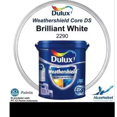 CAT TEMBOK DULUX WEATHERSIELD BRILILIAN WHITE/CAT TEMBOK 20LTR