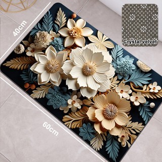 Keset Lantai / Kamar Mandi 3D Motif Bunga Anti Slip