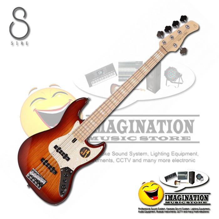 Sire Marcus Miller V7 Swamp Ash Reissue 5-string Bass Guitar - Sunburst