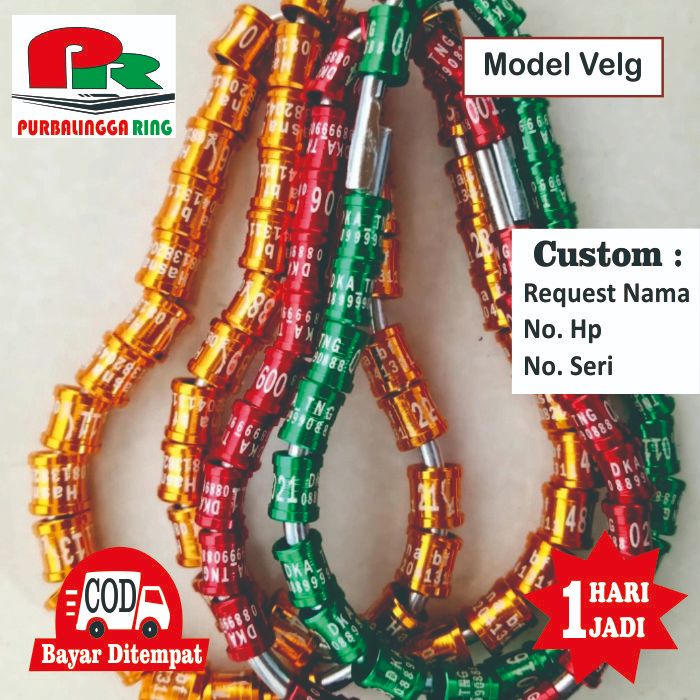 per 10 pcs Ring Burung Model Velg Laser standart Murai batu Kacer poci cendet