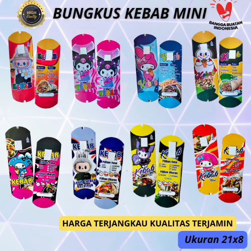 

PROMO Kemasan Kebab Mini , Box Kebab IVORY , Dus Kebab Labubu Viral , Kertas Bungkus Kebab isi 100 pcs
