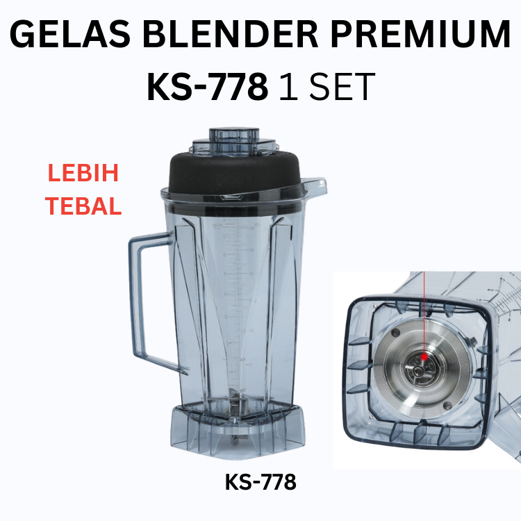 Sparepart Gelas Blender untuk GETRA KS-778 KS 778 KS/778