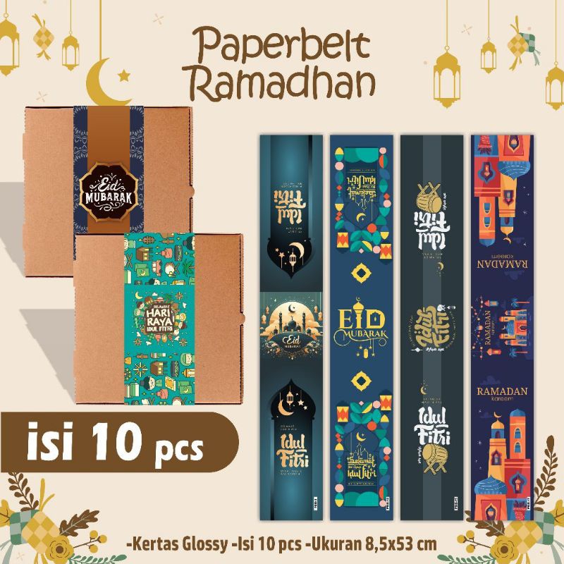 Paper Belt Idul Fitri / Paper Sleeve / Paperbelt Lebaran / Pita Idul Fitri