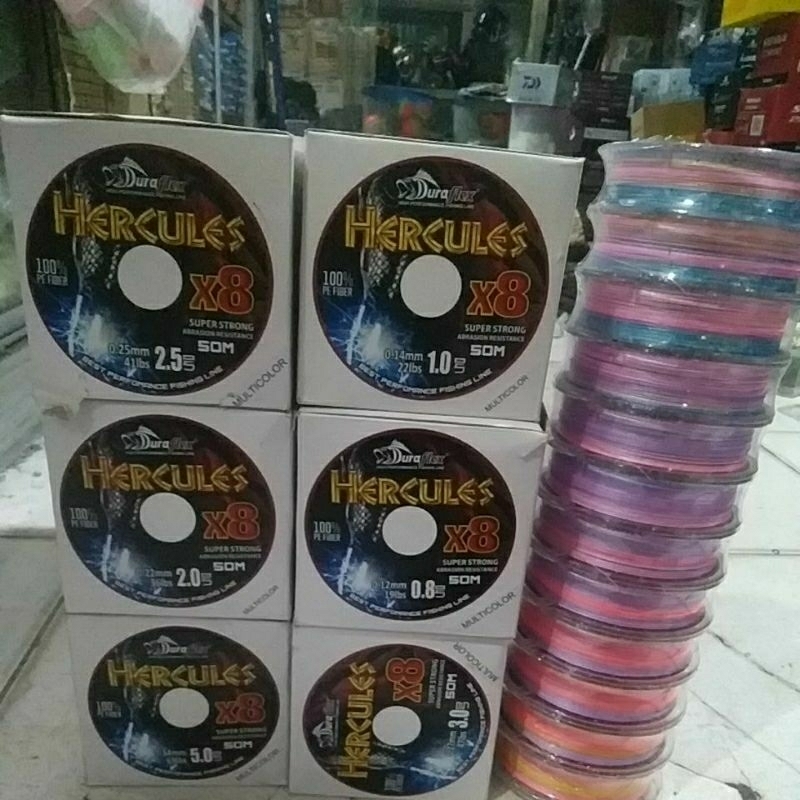 Senar pancing Pe duraflex Hercules X8 50m multicolour