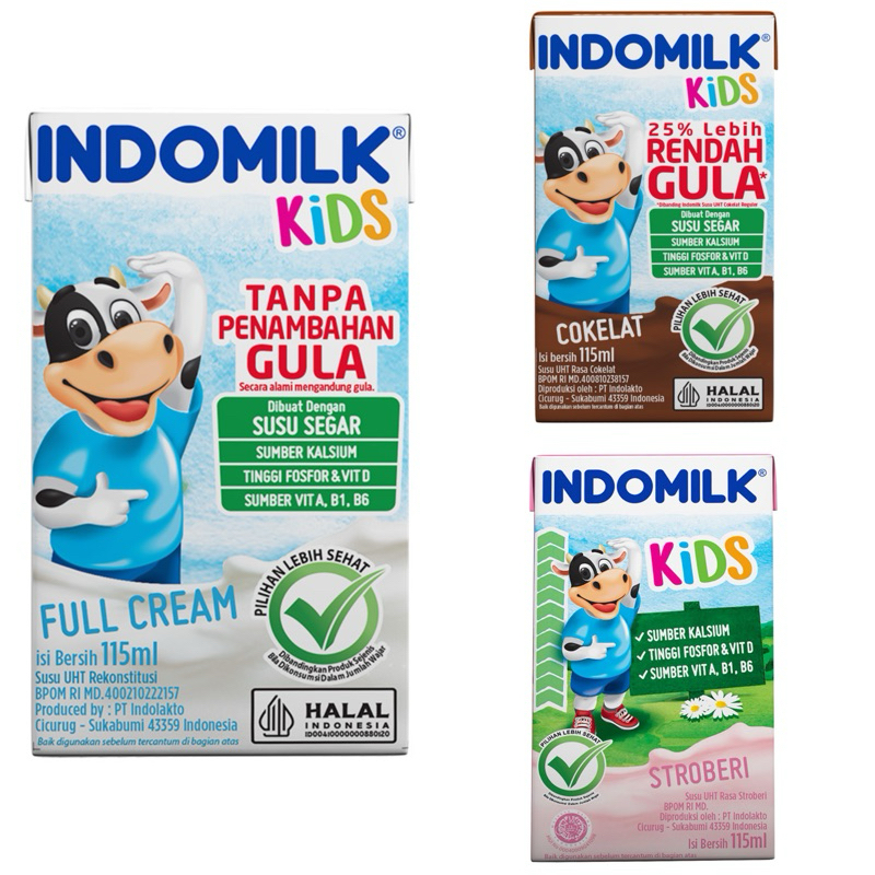 

Indomilk Kids Fullcream Cokelat Susu UHT 115ml