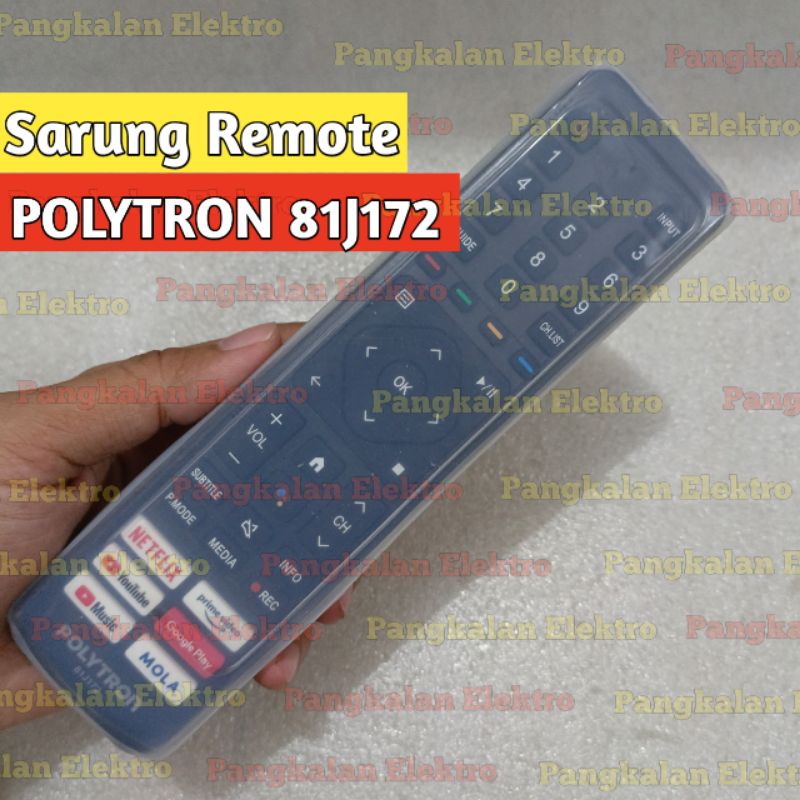 Sarung Remote Polytron Android 81J172 Sarung Silikon Pelindung Cover Remote Polytron Android TV 81J1
