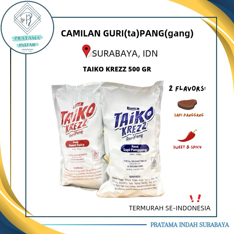 

TAIKO KREZZ GURIPANG 500gr HALAL - KERIPIK GURITA PANGGANG SAPI PANGGANG PEDAS MANIS VIRAL
