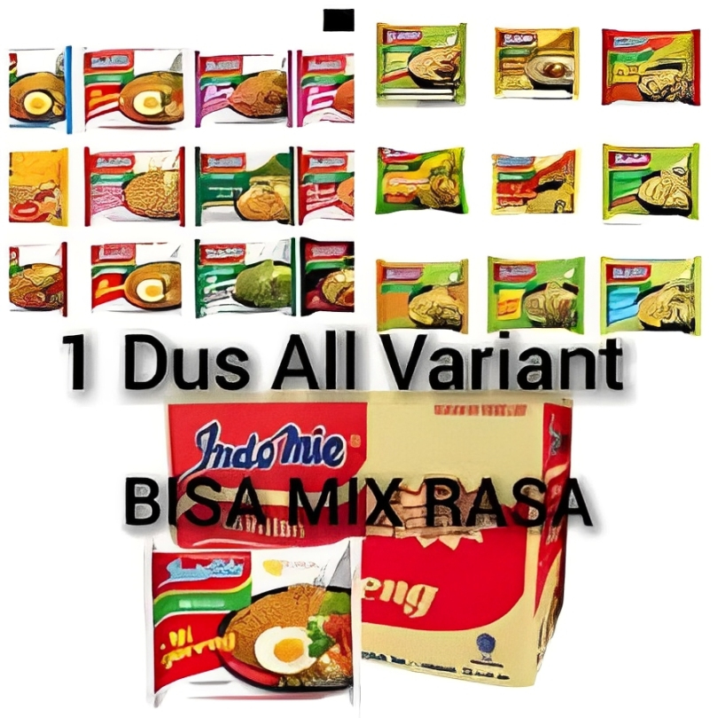 

INDOMIE 1 DUS ISI 40 PCS MIE INSTAN GORENG KUAH REQUEST MIX
