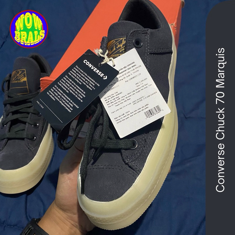 Converse Chuck 70 Ox Marquis Nightfall Grey Gold Original A09848C