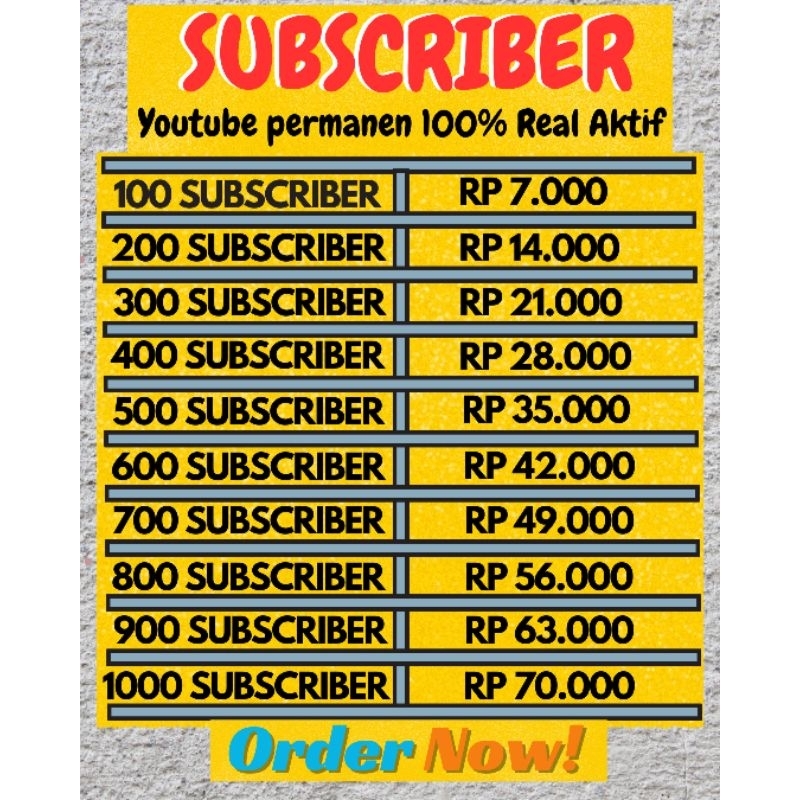 Subscriber Youtube Termurah Real Aktif 100% Permanen