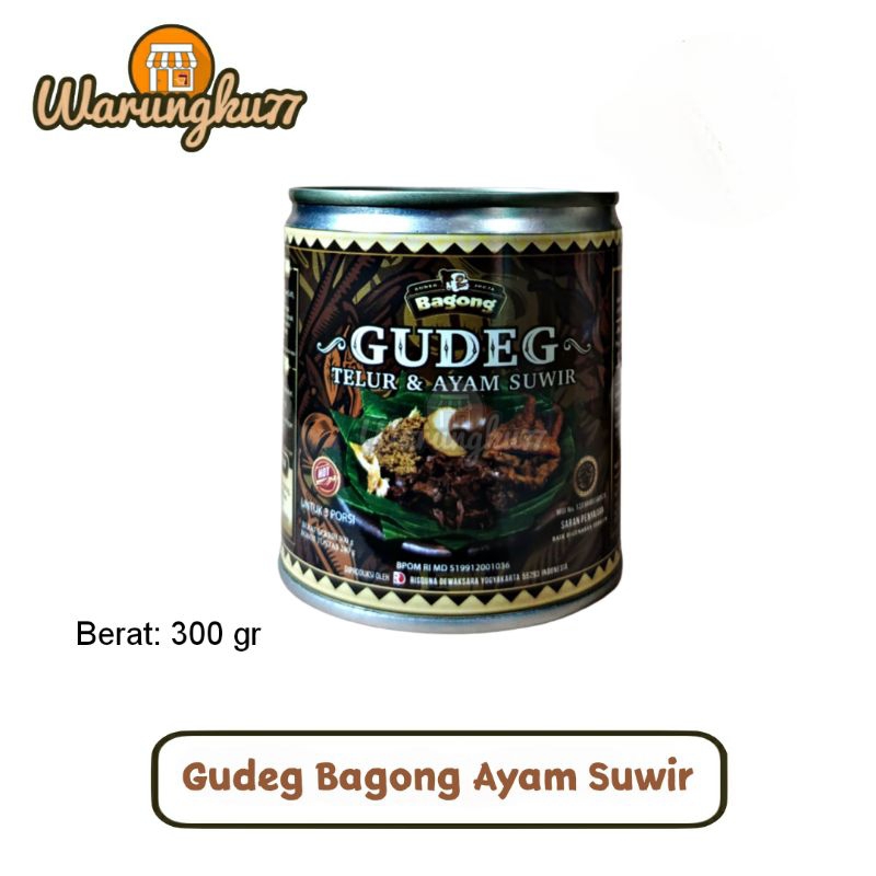 

Gudeg kaleng Bagong Telur & Ayam Suwir [ 300 gr] -Makanan Khas Jogja -Spesial Promo Free Bubble Wrap