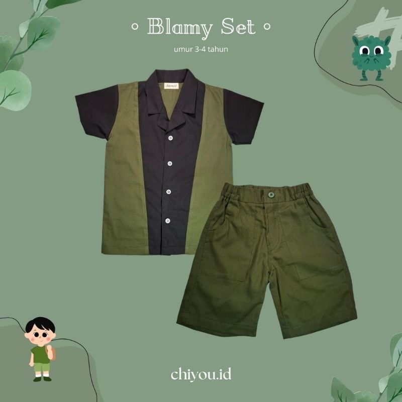 chiyou.id - Blamy Set - Setelan baju anak laki-laki 3-4 tahun