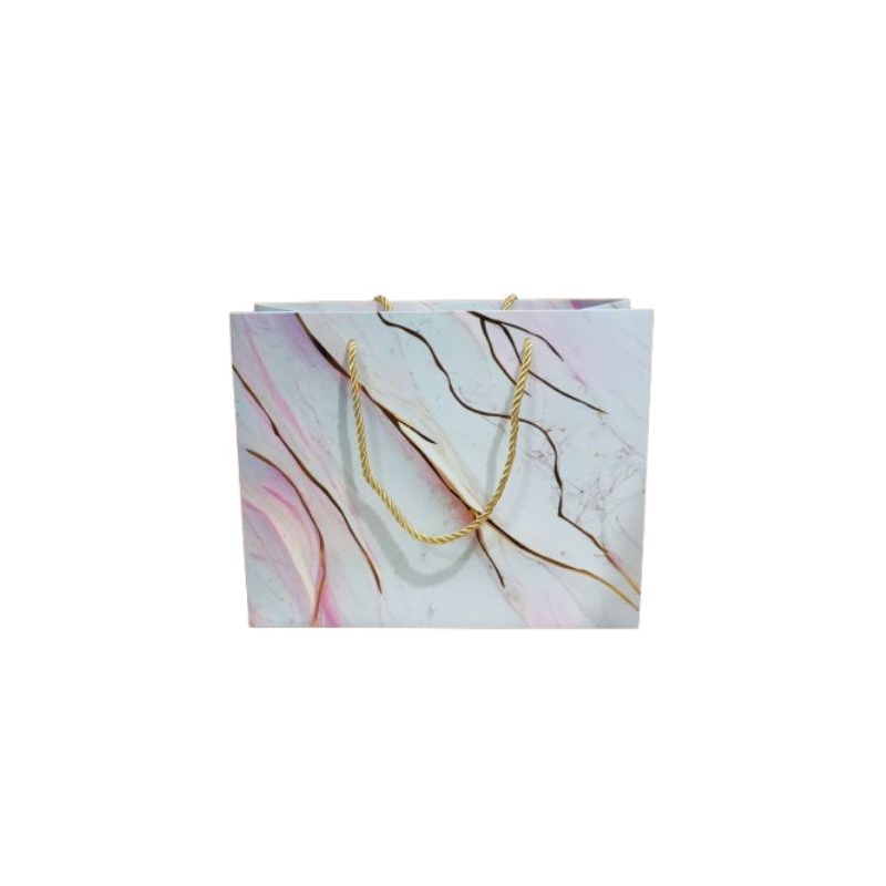 

(1Pcs) PAERBAG MOTIF MARBLE UKURAN 25x9,5x19,5/ TAS KADO/ BOX HAMPERS