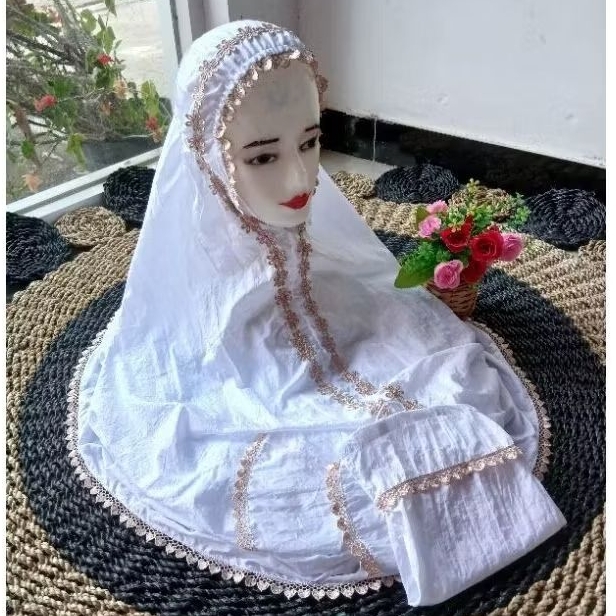 MUKENA PARASIT Tebal Premium Motif RENDA POLOS