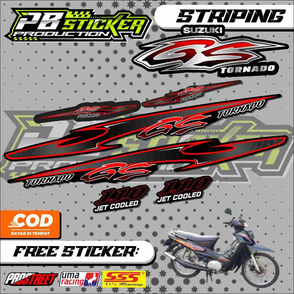 STRIPING VARIASI SUZUKI GS TORNADO  / STICKER LIST MOTOR SUZUKI GS TORNADO