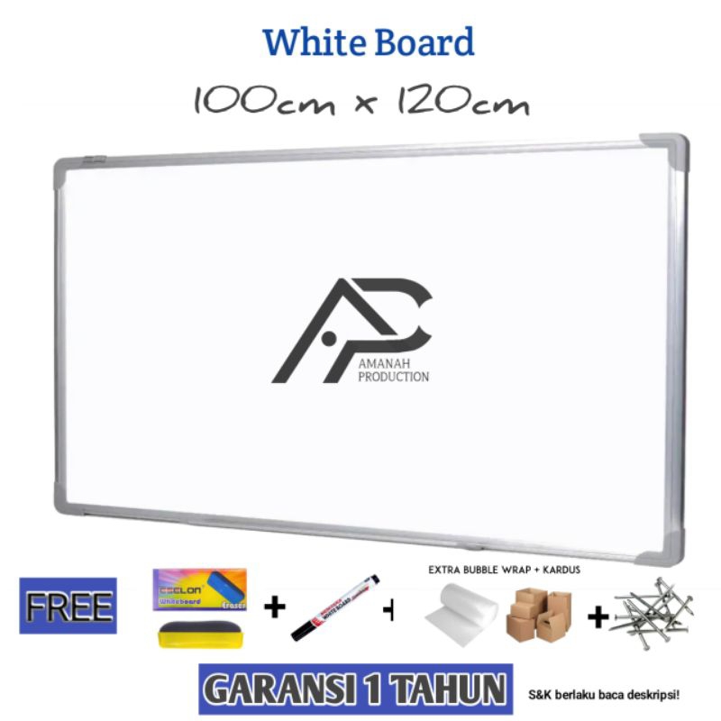 

Papan Tulis Whiteboard Uk 100x120cm