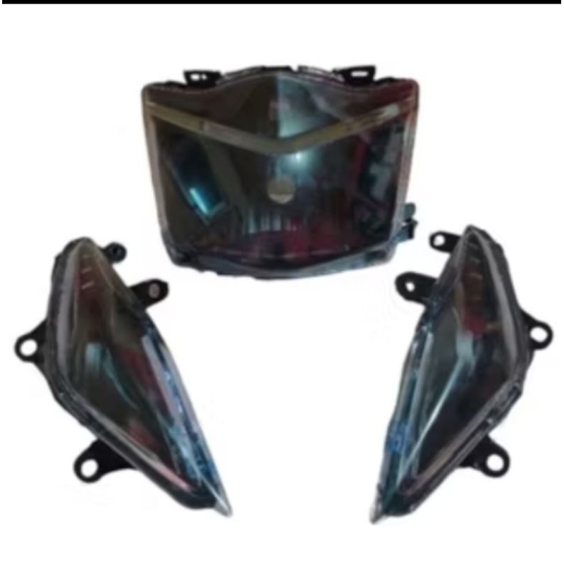 Lampu Depan + Sen BEAT KARBU COSTUM HITAM SMOKE 2008-2012