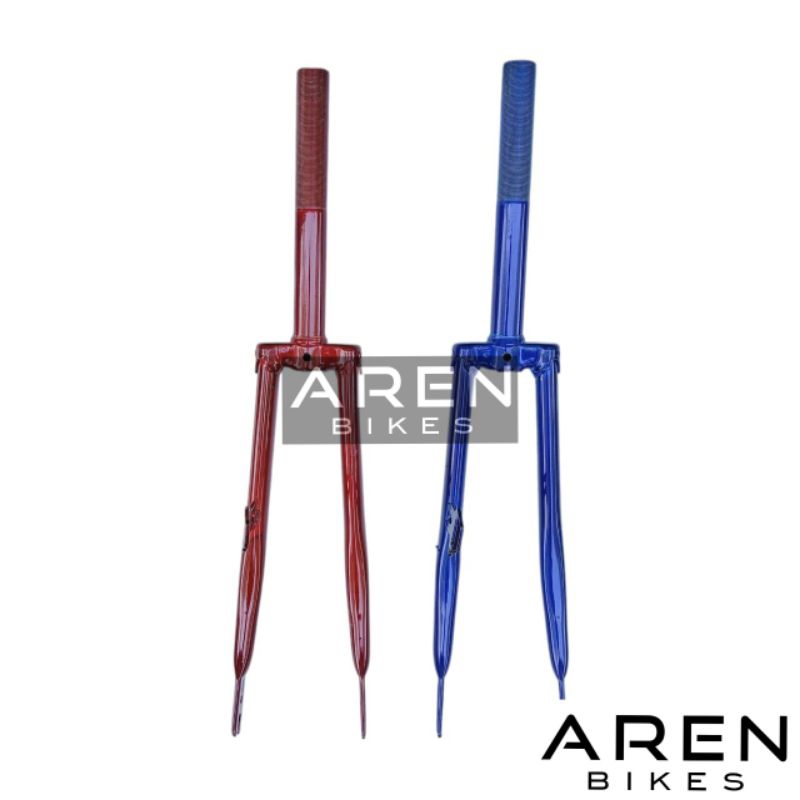 FORK SEPEDA 20 20" 20 PLUS 20+ INCH MINION MINI LIPAT GARPU POROK MERAH BIRU BESI STANDAR INSERT 22.