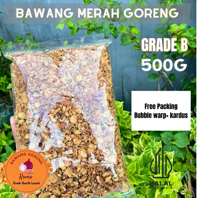 

[TERMURAH] Bawang Merah Goreng Asli / Brambang Goreng Grade B, Krispy Refill 500 grq