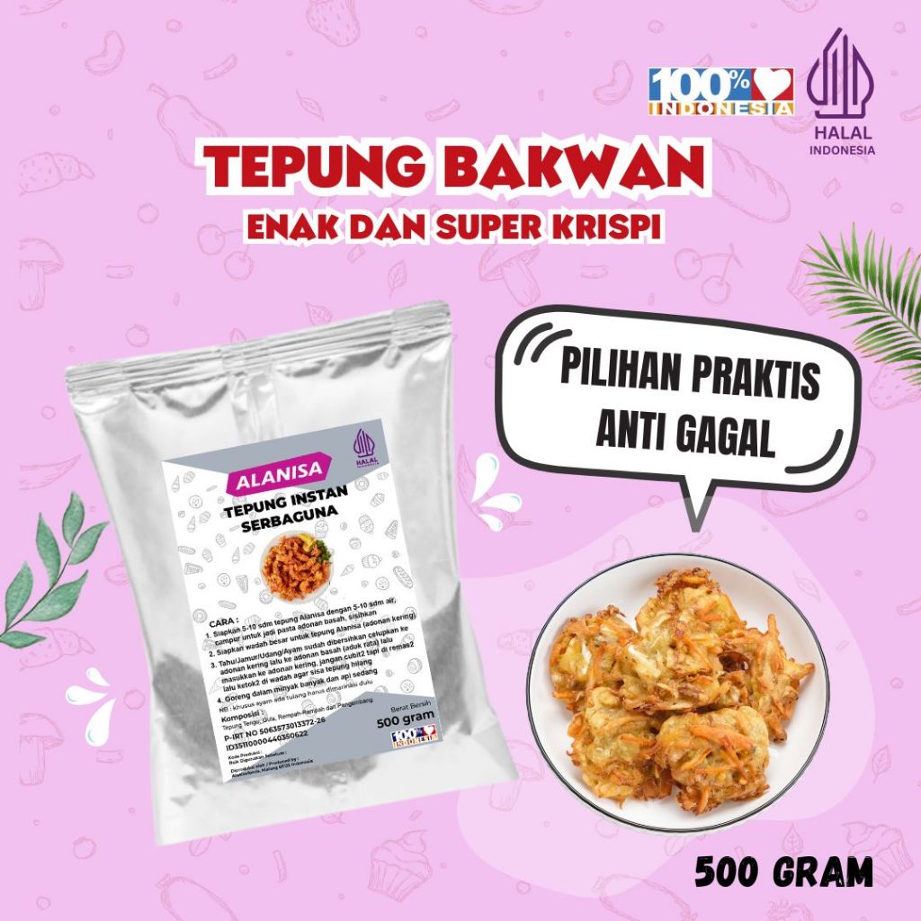 

TEPUNG BAKWAN SERBAGUNA 500GR PRAKTIS!!