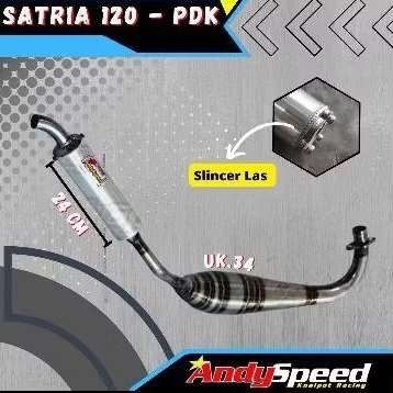 Knalpot SATRIA 2 TAK LUMBA HIU KOLONG PDK merk andy speed