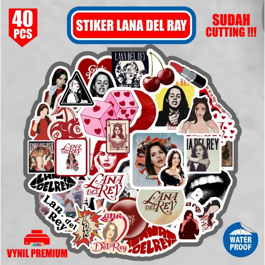 

40pcs stiker pack LANA DEL RAY singer stiker case aesthetic sudah terpotong tinggal tempel