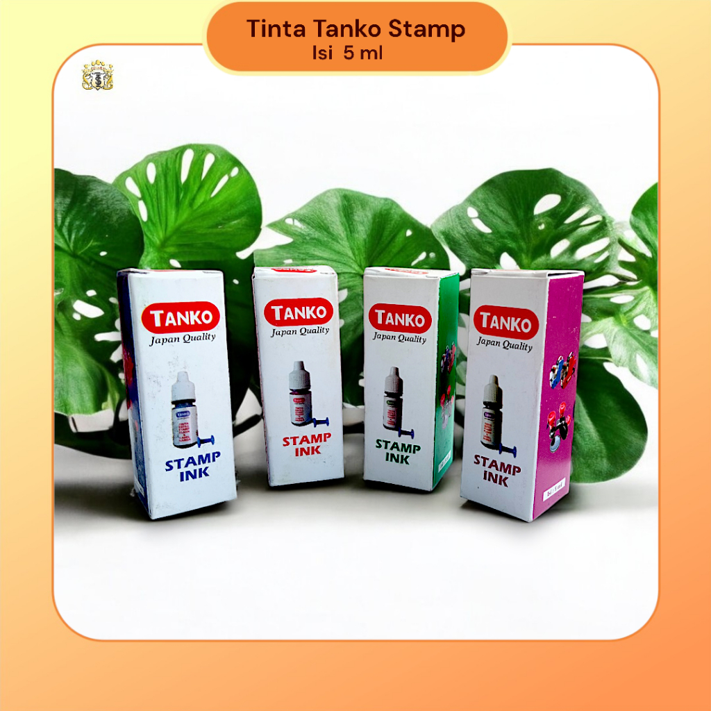 

Tinta Tanko Stamp Ink isi 5 ml / Tinta Stempel Kualitas Jepang / Warna-Warni / Serbaguna
