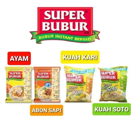 

SUPER BUBUR Bubur Instan - Beras Asli Kemasan 46 gr