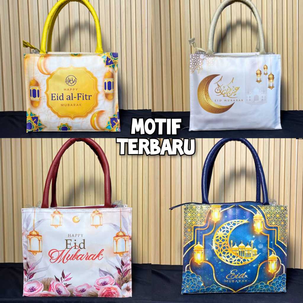 

DTV STORE - Goodiebag Lebaran Tas Hampers Bahan Kulit Motif Printing Dengan Risleting Tas Idul Fitri Cocok Untuk Bingkisan Hempers Mukena