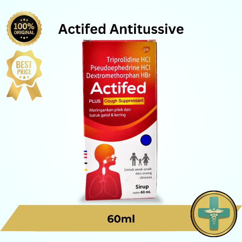 Actifed Plus Cough Suppressant Meringankan Pilek dan Batuk Gatal & Kering