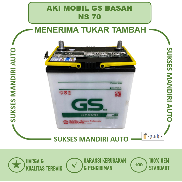 Aki Mobil GS Isuzu Panther Diesel NS 70