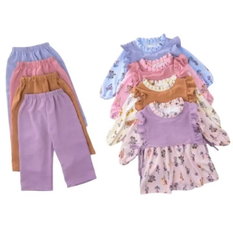 Setelan Baju Muslim Anak Umur 2-6 Tahun Korean Style Tunik anak