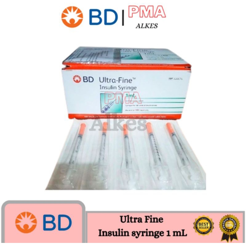 Syringe Insulin BD Ultra Fine 1ml isi 100pcs Harga/Box