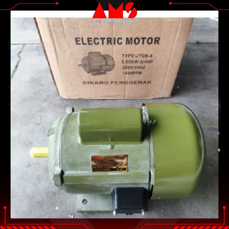 ELECTRO MOTOR / DINAMO PENGGERAK 1 PHASE 3/4HP 4P ( JY 2B - 4 ) SEM